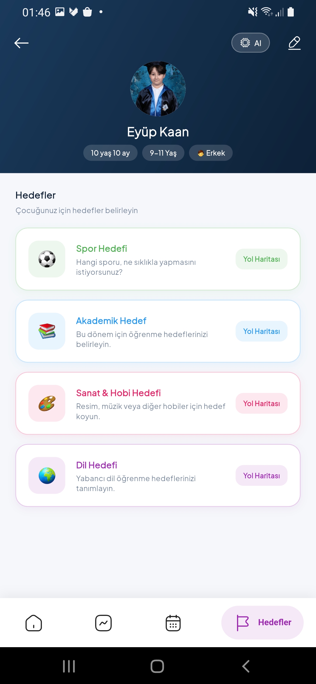 Hedefler ve Testler